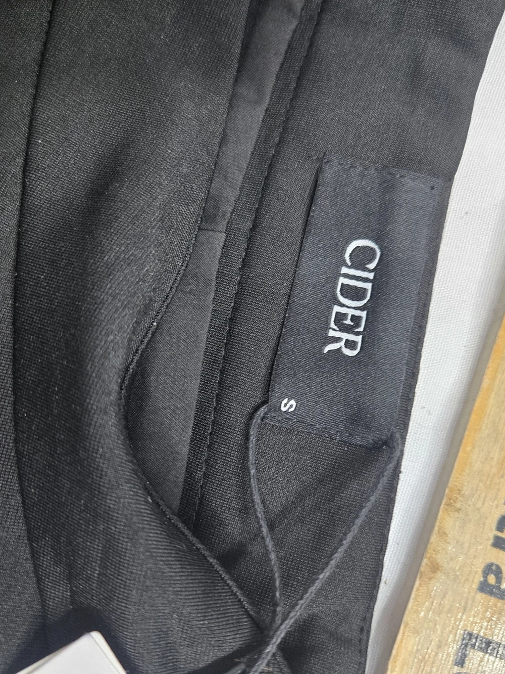 Cider Black V-Waist Mini Skirt with Short Under